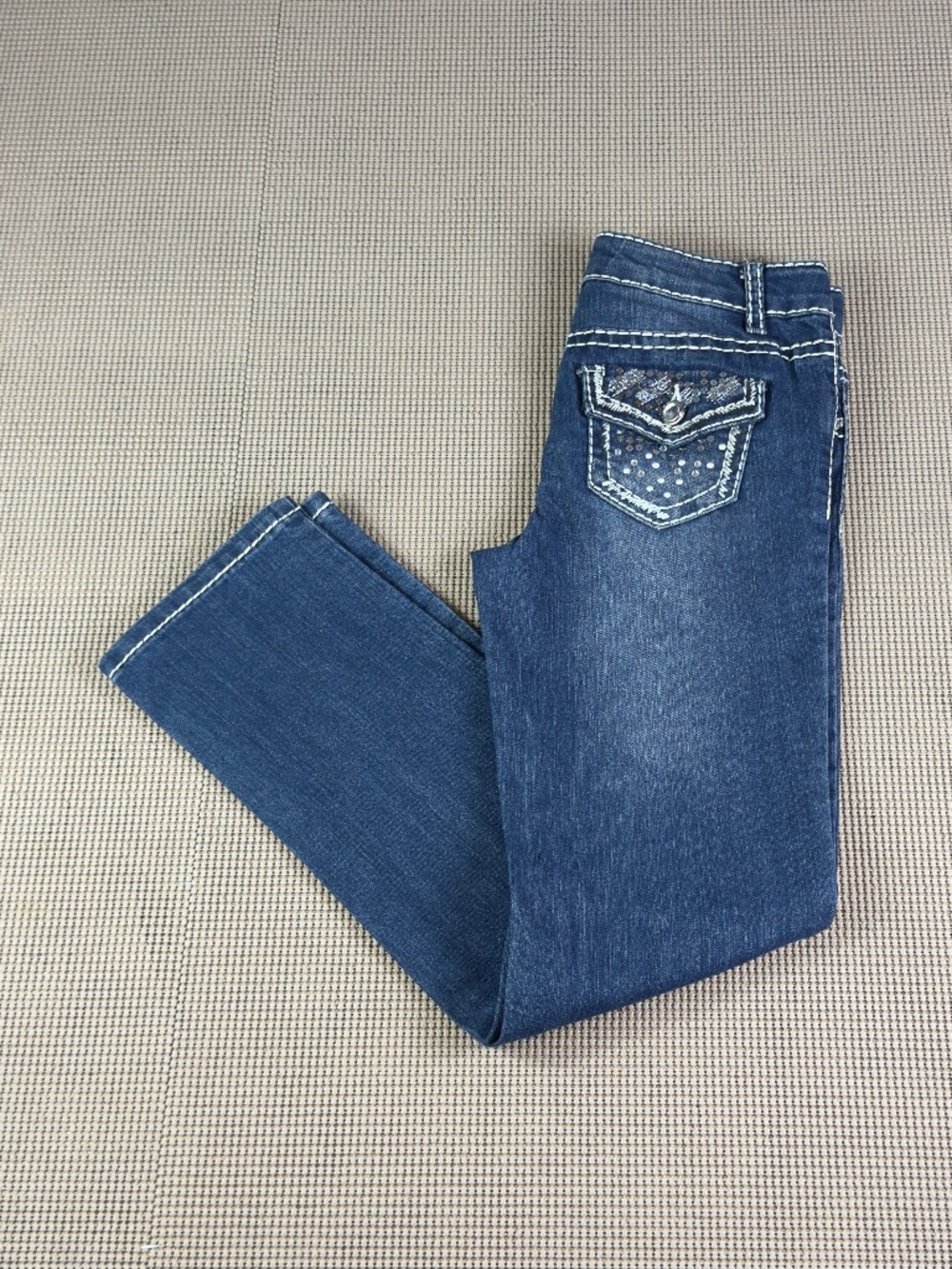 CHEROKEE girls Bohemias skinny jeans moulant girls size 12 boho bohemian sequins